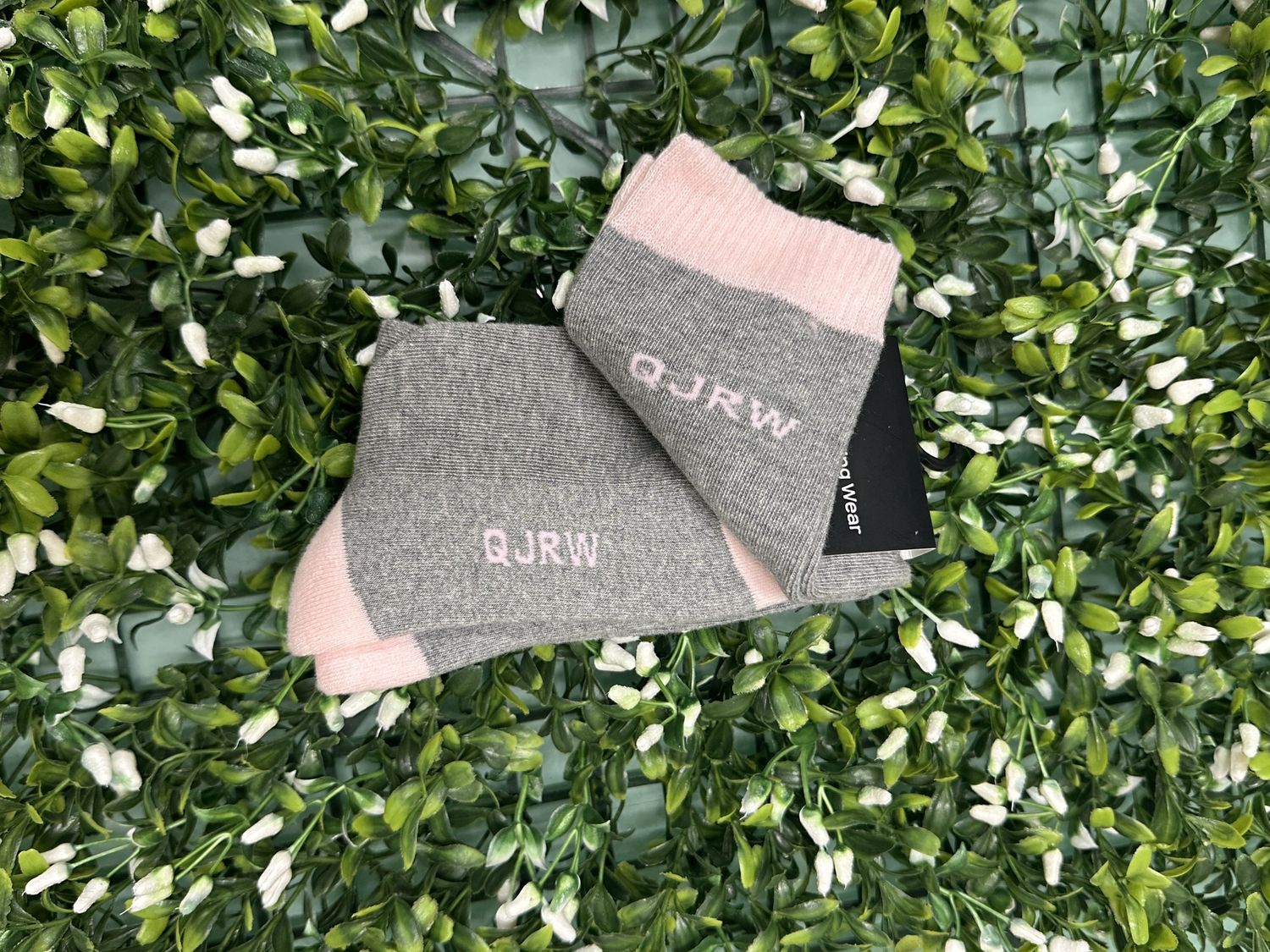 Long socks Grey/Pink Trim