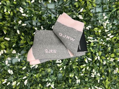 Long socks Grey/Pink Trim