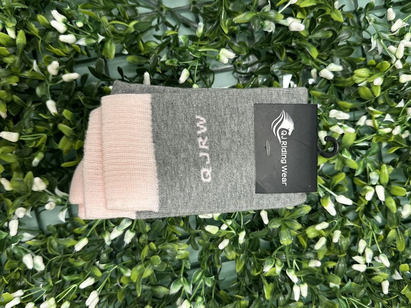 Long socks Grey/Pink Trim
