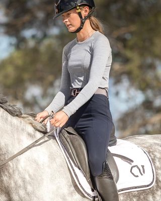 Polly Seamless Long Sleeve Top - Cloud Grey