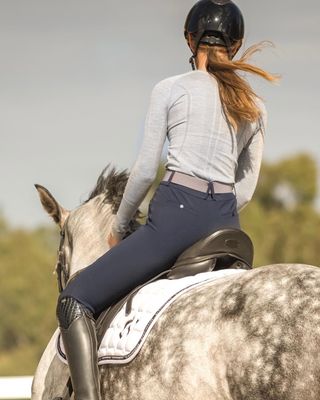 Polly Seamless Long Sleeve Top - Cloud Grey