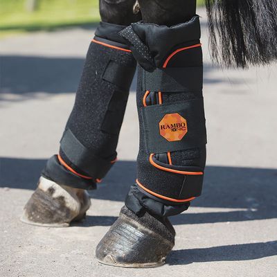 Rambo Ionic Stable Boots Blck/Black with Orange