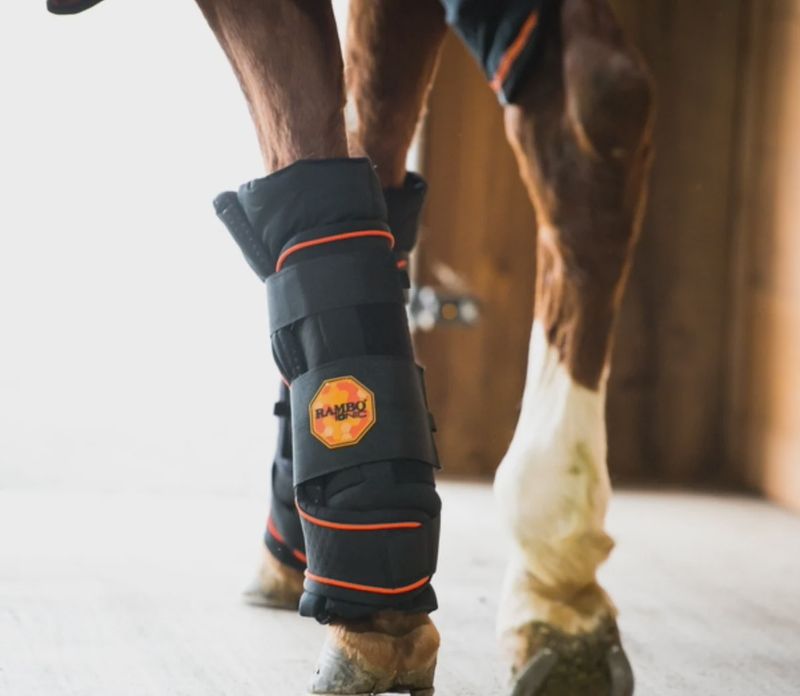 Rambo Ionic Stable Boots Blck/Black with Orange