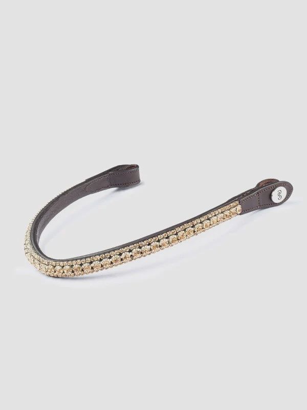 Browband Golden Delight Brown Leather