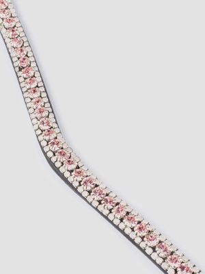 Browband Pink Delight  Black Leather