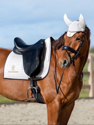 Dressage Pad Elite Edge Off White
