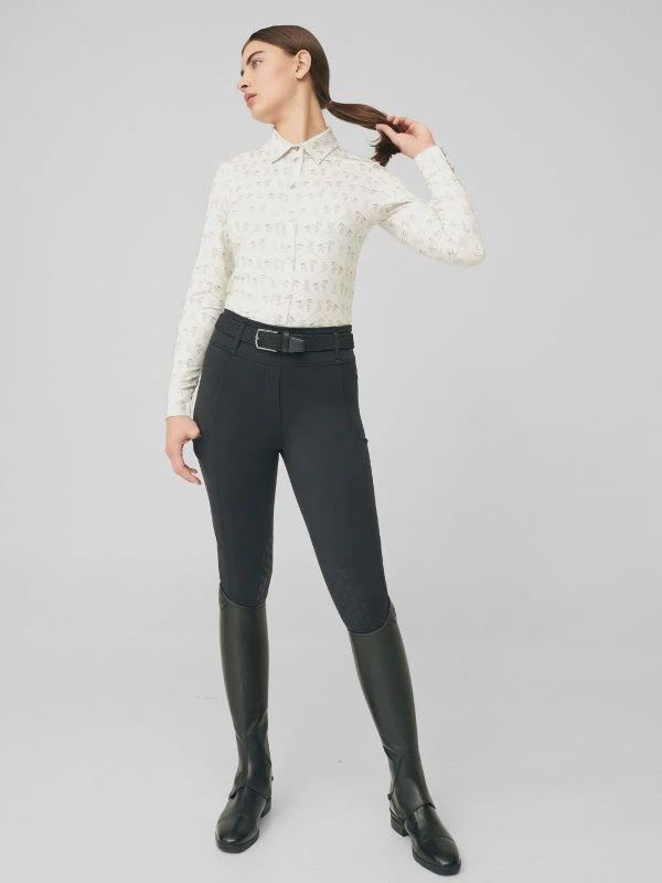 Katja Tights Half Grip Black