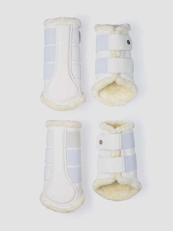 Premium Brushing Boots White