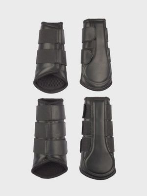 Premium Mesh Brushing Boots Black
