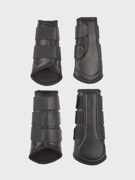 Premium Mesh Brushing Boots Black