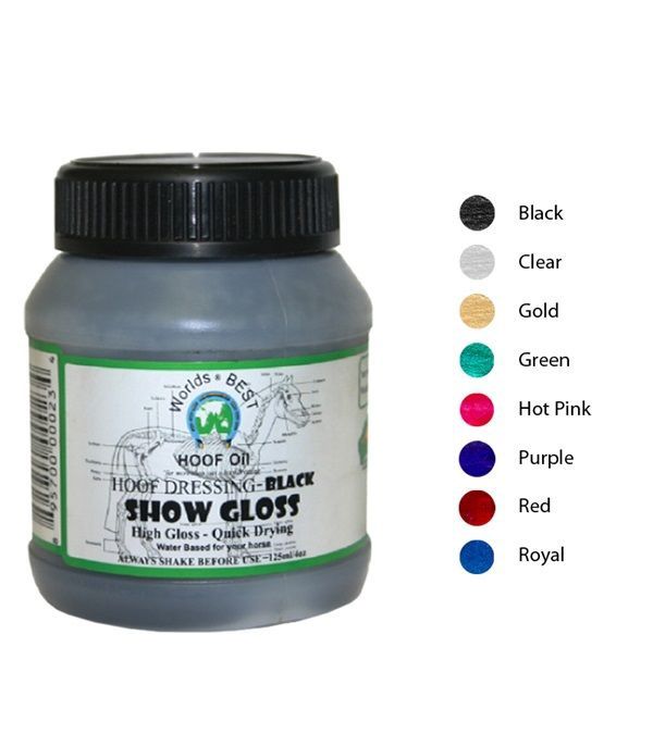 World&#39;s Best Hoof Oil Show Gloss Clear 125ml