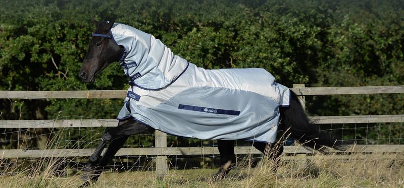 Bucas BuzzOff Rain Fly Rug Full Neck Silver