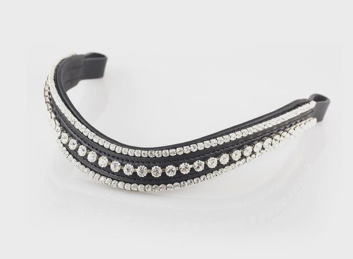 Premium Black Double Bridle 'Gladiator'