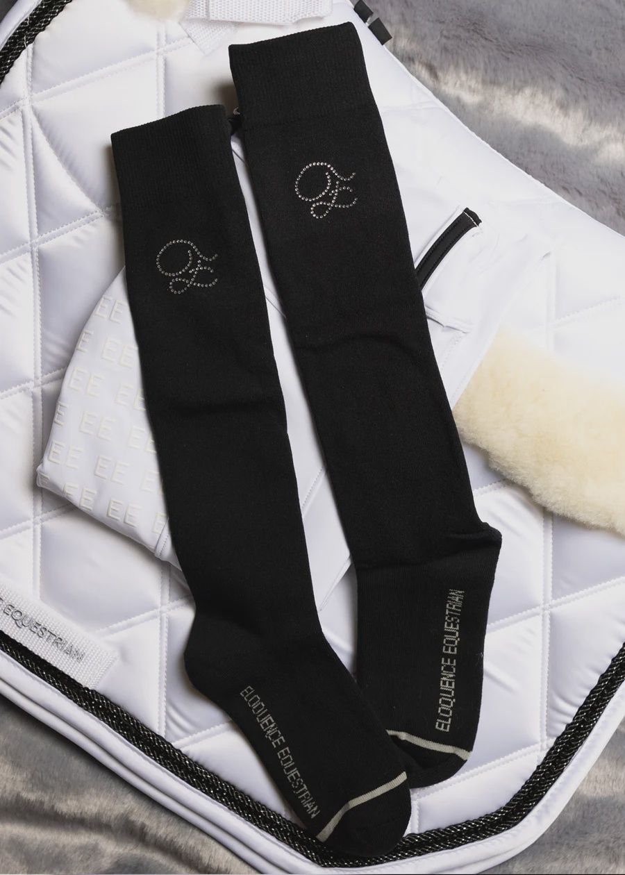 Signature Black Riding Socks