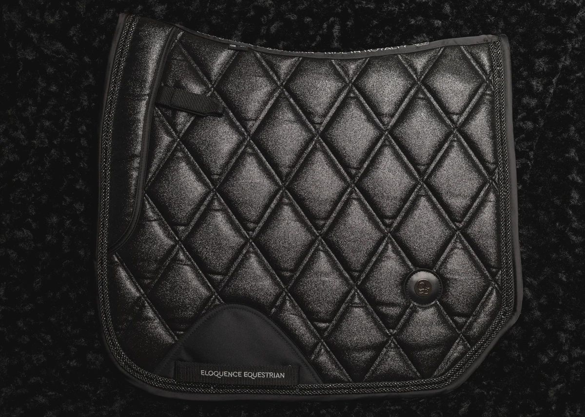 &#39;The King&#39; Black Stardust Jewel Saddle Pad