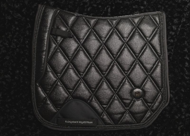 &#39;The King&#39; Black Stardust Jewel Saddle Pad