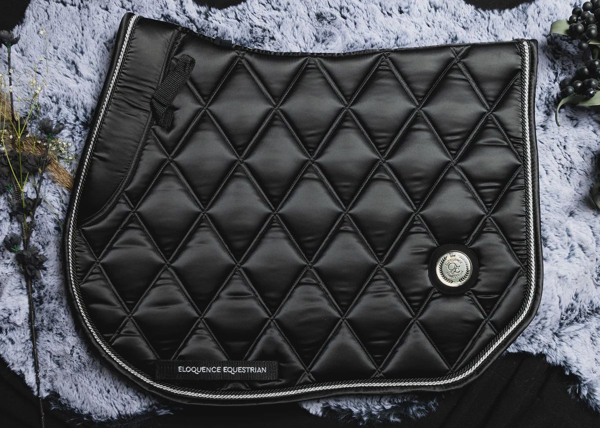 &#39;The King&#39; Black Jump Saddle Pad