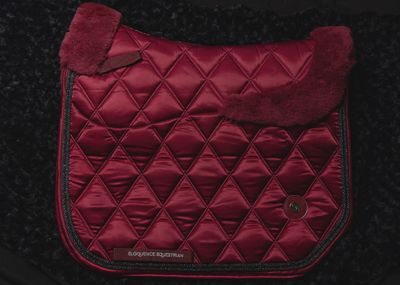 &#39;The Empress&#39; Ruby Red Merino Fleece Saddle Pad
