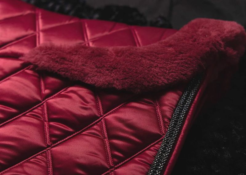 'The Empress' Ruby Red Merino Fleece Saddle Pad