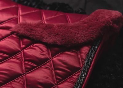 'The Empress' Ruby Red Merino Fleece Saddle Pad