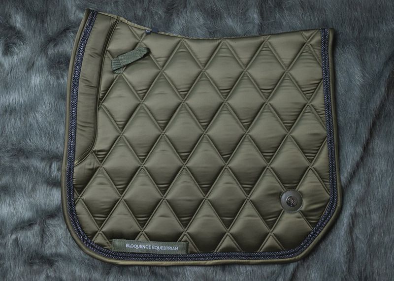 &#39;The Majesty&#39; Olive Jewel Saddle Pad