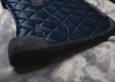 'The Prince' Navy Full Merino Fleece Jewel Saddle Pad