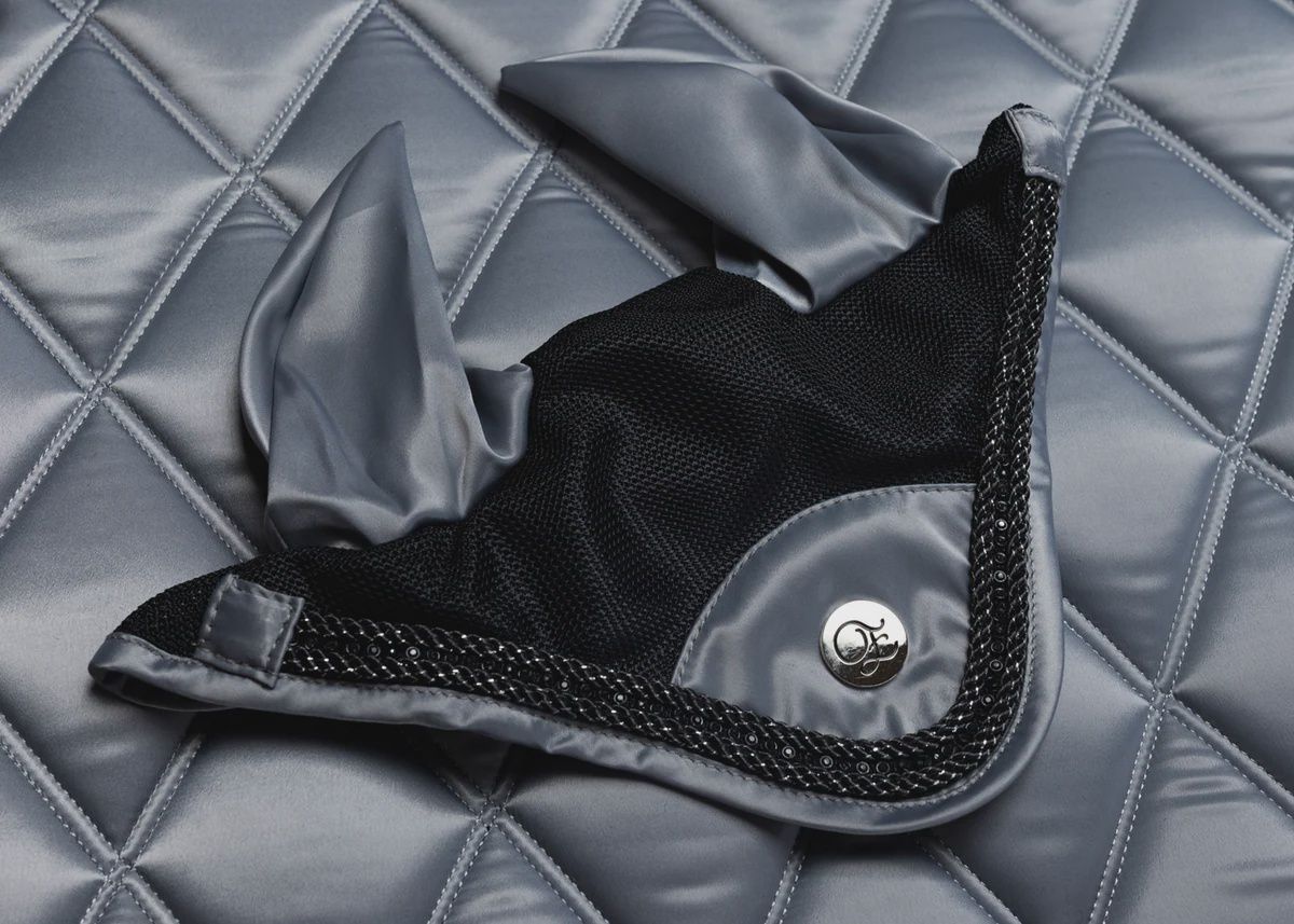 &#39;The Duke&#39; Grey Jewel Ear Bonnet