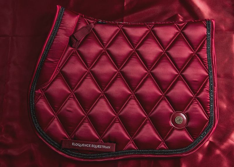 &#39;The Empress&#39; Ruby Red Jewel Jump Saddle Pad