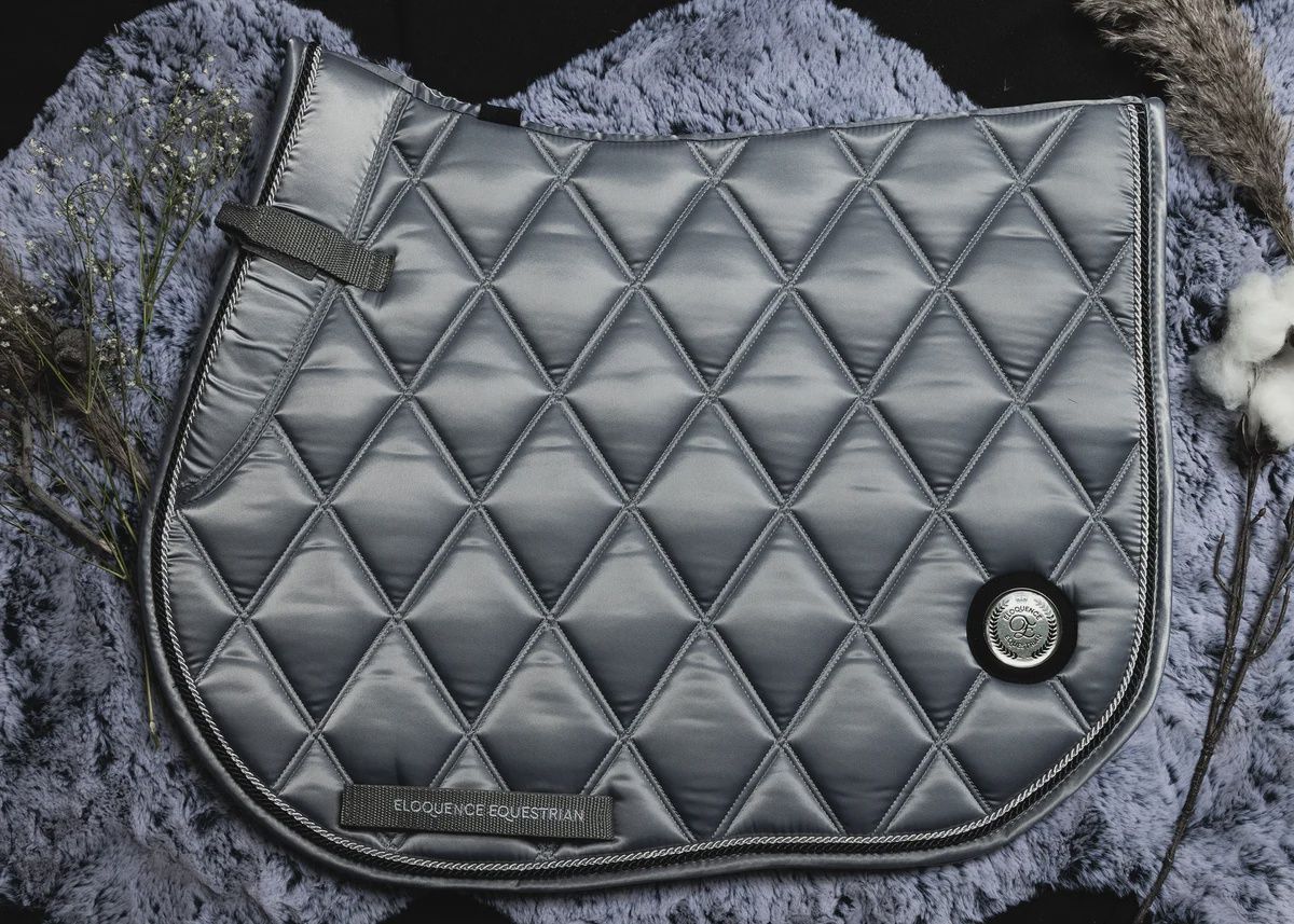 &#39;The Duke&#39; Grey Jump Saddle Pad
