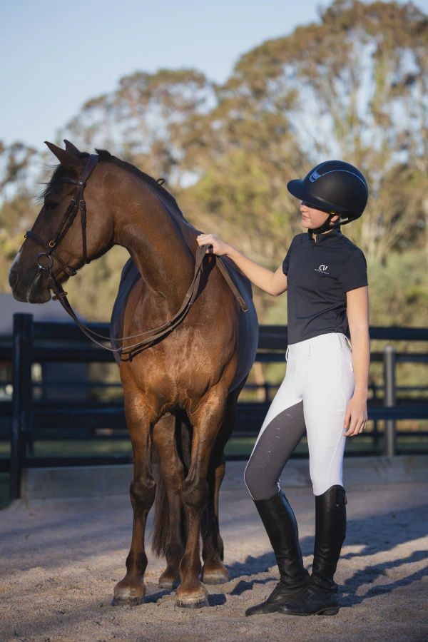 Liberty Competition Riding Tights - White/Grey