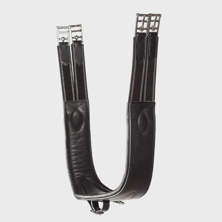 Long Gel Padded Belly Girth, Colour: Black, Size: 115cm
