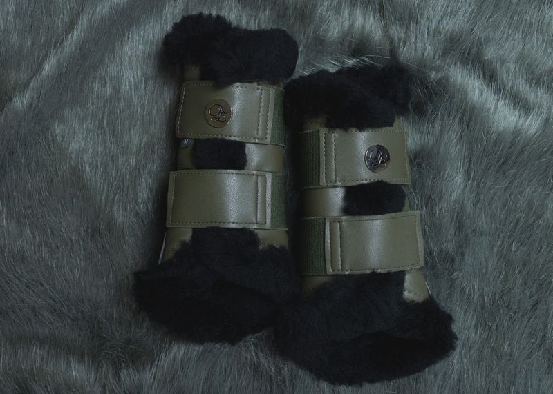 Fleece Tendon Boots Deep Olive