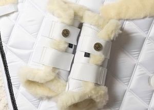 White Merino Fleece Tendon Boots