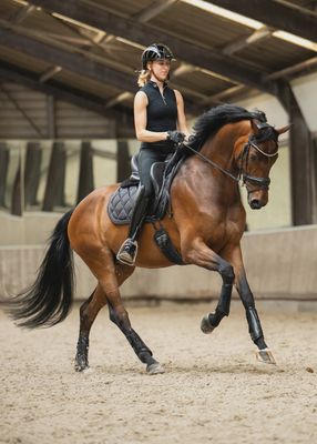 'Lilly' Sleeveless Riding Top Black