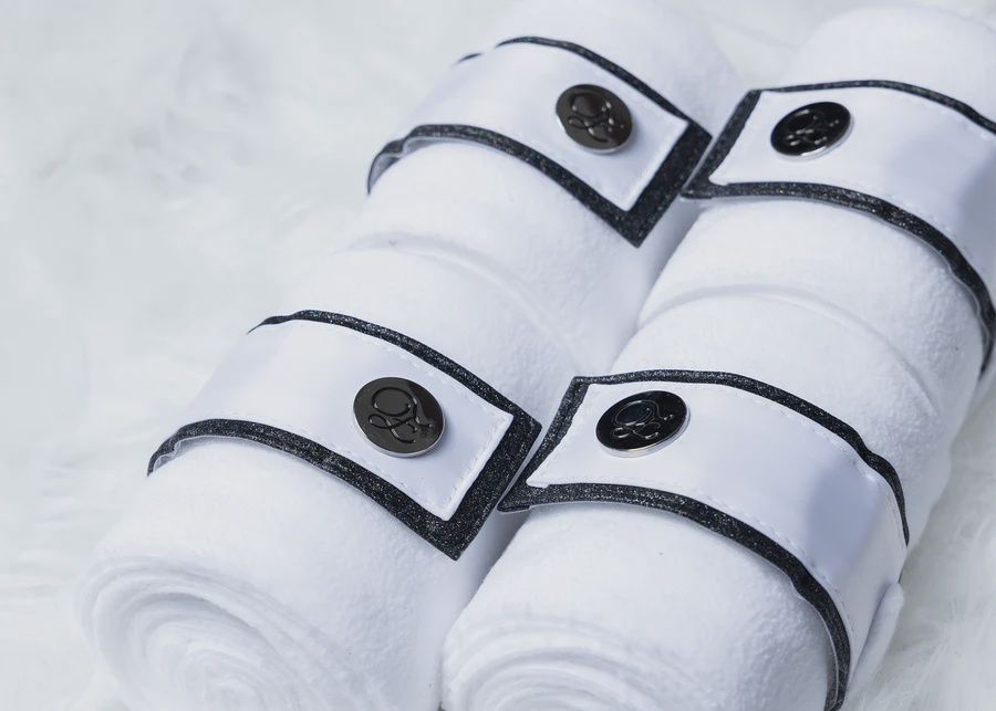 'The Queen' White Stardust Polo Wraps