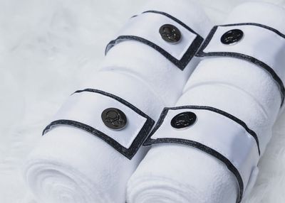 'The Queen' White Stardust Polo Wraps