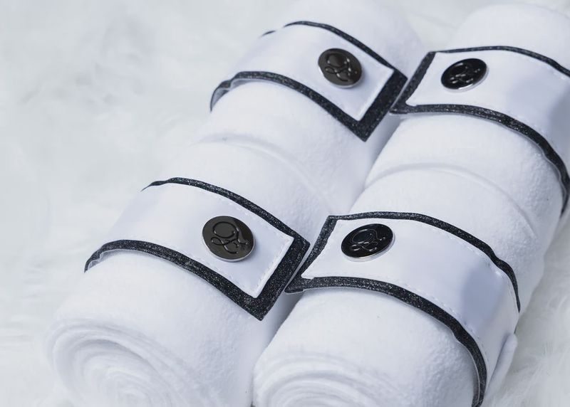 'The Queen' White Stardust Polo Wraps