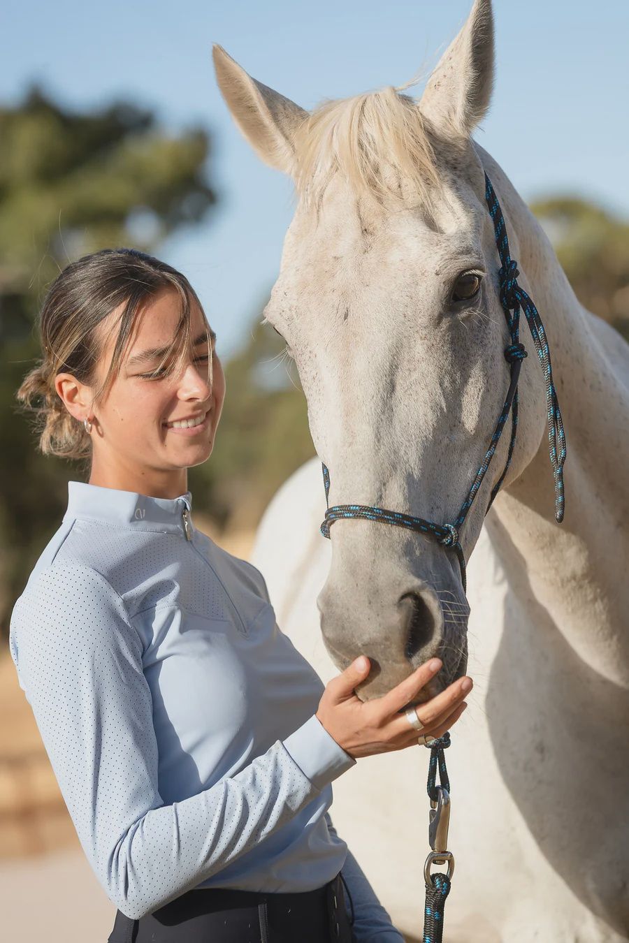 Willow Essential Riding Top, Colour: Light Blue, Size: X-SMALL
