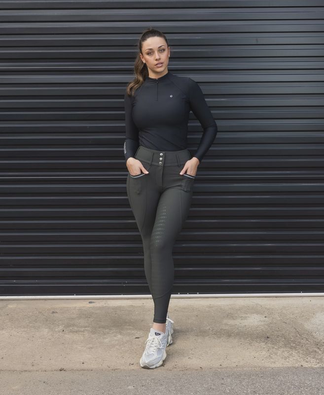 Pro Tech Hybrid Breeches - Hunter Green