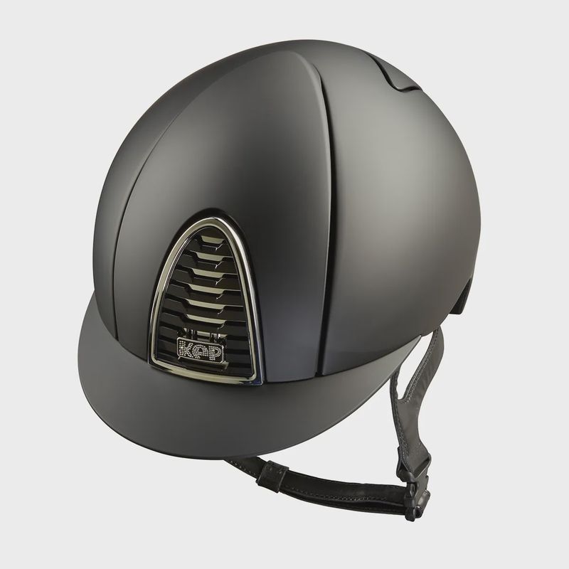 Kep Helmet Cromo 2.0 Matt Black Chrome Frame with Crystal Logo