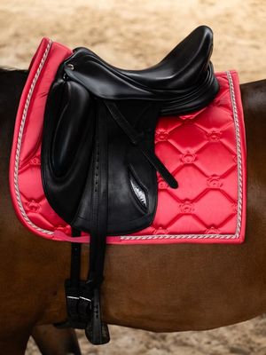 Dressage Saddle Pad Original Monogram Pink Guava