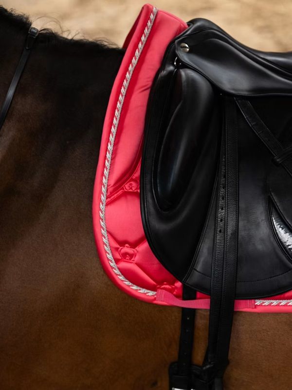 Dressage Saddle Pad Original Monogram Pink Guava