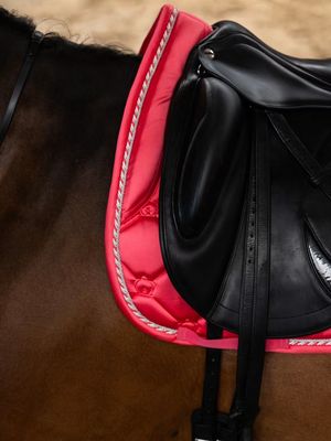 Dressage Saddle Pad Original Monogram Pink Guava