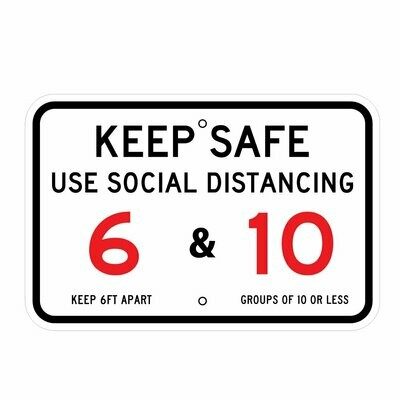 COVID-19 Keep Social Distancing Sign