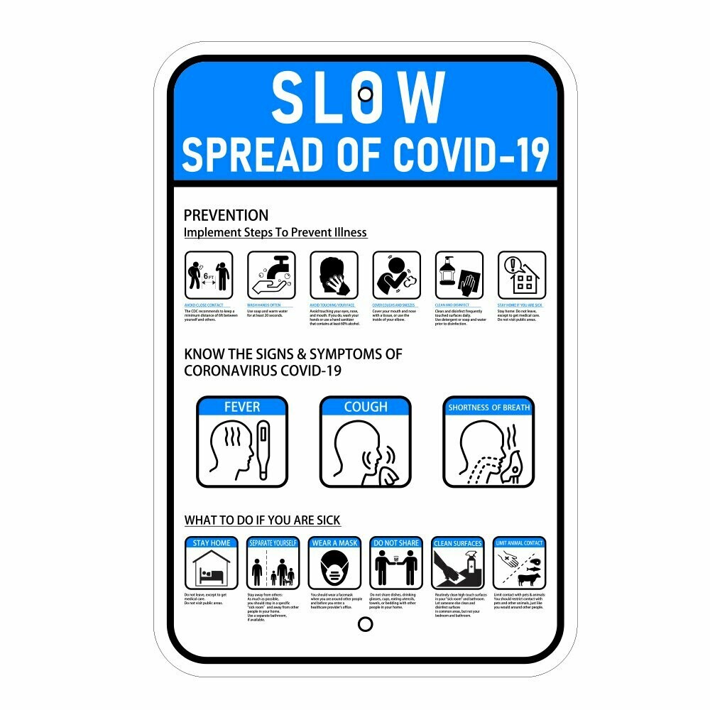 COVID-19 Slow the Spread 12x18