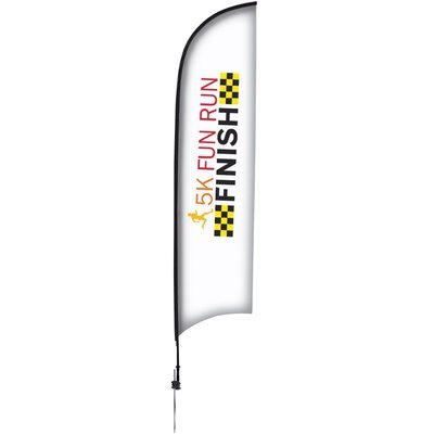 Quick Ship 13' Premium Razor Sail Sign Kit (Single-Sided with Ground Spike)