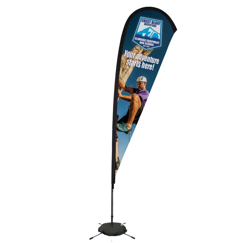 Quick Ship 11.5' Premium Teardrop Sail Sign Kit (Single-Sided with Scissor Base)