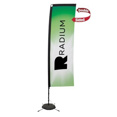 Quick Ship 10' Premium Rectangle Sail Sign Kit (Double-Sided with Scissor Base)