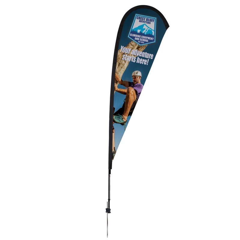 Quick Ship 11.5' Premium Teardrop Sail Sign Kit (Single-Sided with Ground Spike)