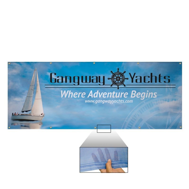 9 oz. Mesh Vinyl Banner - 3' x 8'